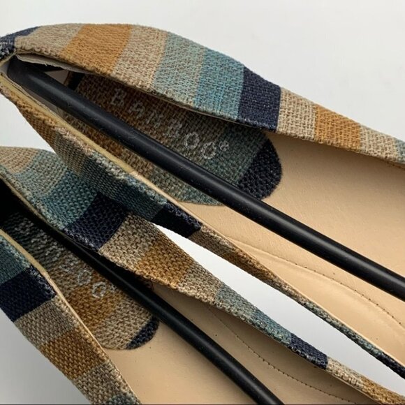 Bamboo womens flats size 8 multicolored striped ballet flats balletcore - Picture 10 of 12